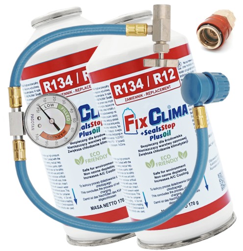 2x газ для кондиціонування повітря з затискачем R134a R12 шланг адаптер HP / LP