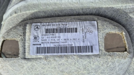 CIELO INTERNO grigio MERCEDES W205 KOMBI