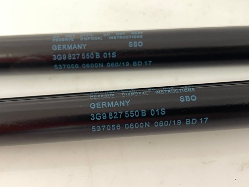 VW PASSAT B8 KOMBI SILOWNIKI bonnet boot KOMPLET 3G9827550B
