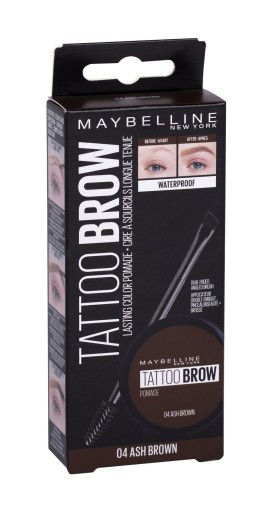 Maybelline 04 Ash Brown Lasting Color Pomáda Brow Tattoo Gél a Pomáda na obočie