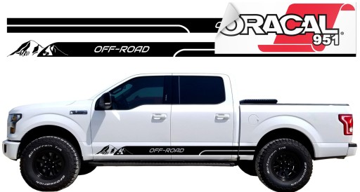 Наклейки для автомобиля боковые полосы ТОП 200x10cm 951