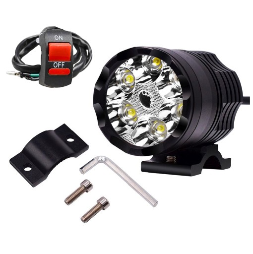 6xLED - ГАЛОГЕННАЯ ФАРА 6 LED CREE XML2 С ПЕРЕКЛЮЧАТЕЛЕМ