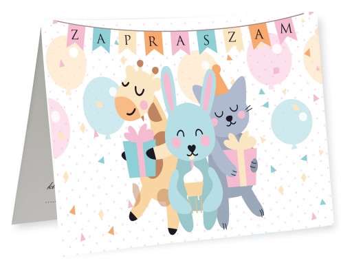 Запрошення на день народження 1 рік дитячі 10 шт.