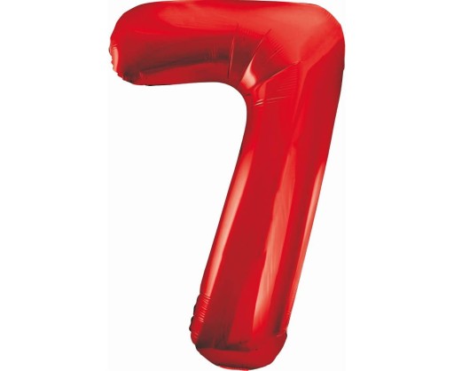 Balon cyfra 7 czerwona, 85 cm