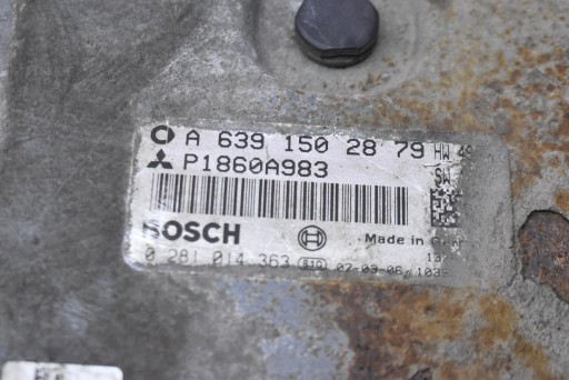 control unit computer of the engine P1860A983 MITSUBISHI COLT 6 VI Z30 1.5 DID 95 KM