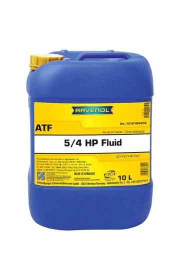 Масло ravenol atf 5/4hp 10л синтетика