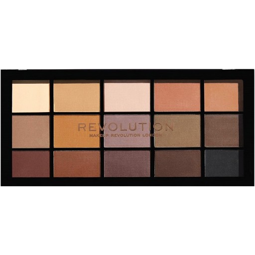 Makeup Revolution Re-Loaded Basic Mattes paletka očných tieňov 15 farieb