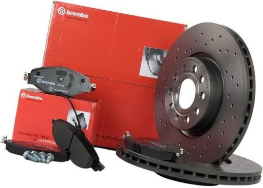 BREMBO XTRA TARCZE+KLOCKI ПЕРЕД SKODA OCTAVIA III изображение 1