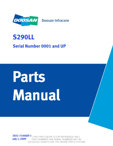2021-7146GEF-1 - Руководство по запчастям Doosan S290LL