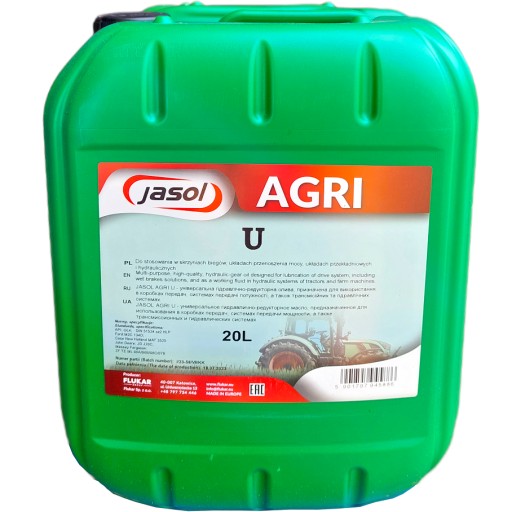 AGROL JASOL AGRI U ГИДРАВЛИЧЕСКОЕ МАСЛО 20л