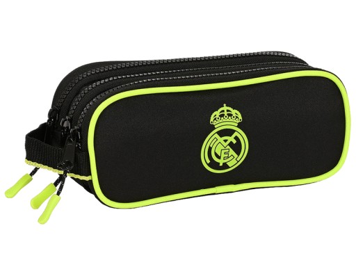 ПЕНАЛ REAL MADRID 3 КАМЕРИ КИШЕНЬКИЙ НОВИЙ ЧОРНИЙ