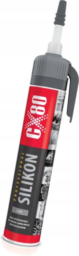 CX80 ЕКОЛОГІЧНИЙ силікон temp 380°C СІРИЙ 210 мл