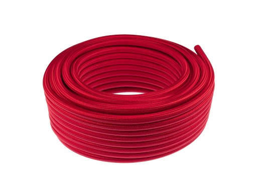 Palivová hadica gumová červená v nylonovom opletení AN6