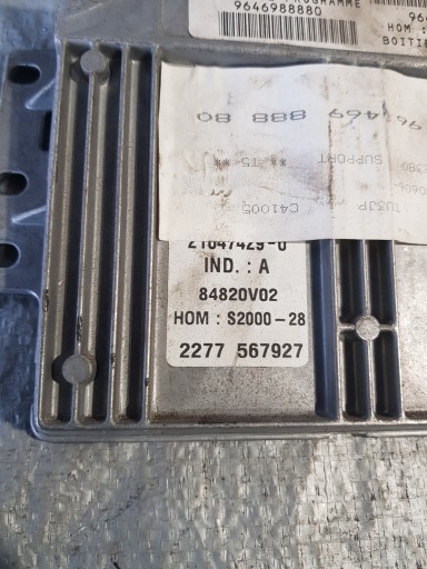 control unit of the engine PEUGEOT 307 1.4B 9646988880 9646185180