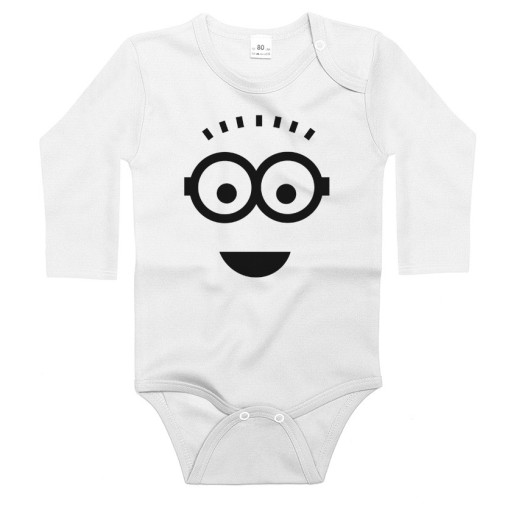 Бавовняне боді з довгим рукавом, розмір 68, застібається на кнопку