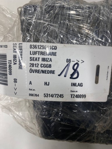 Gehäuse filter luft Skoda Fabia Mk3 (NJ) 036129611CD