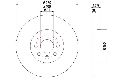 ТОРМОЗНЫЕ ДИСКИ КАМОКА 2 ШТ. ПЕРЕДНЯЯ ОПЕЛЬ КОМБО ТУР 01-