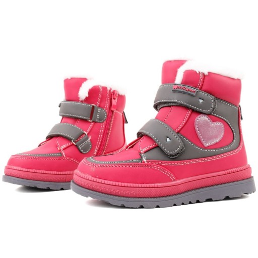 Чоботи утеплені для дівчинки 28 р. рожеві