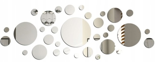 Декоративне акрилове самоклеюче дзеркало 100х35 см 35 елементів