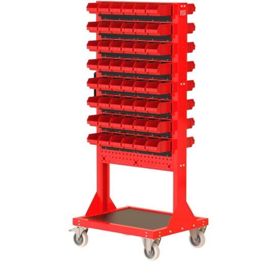 Складские стеллажи с контейнерами