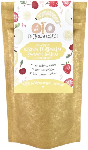 Ліофілізовані фрукти OtoLandia Tęczowy Ogród вишня, полуниця, банан, яблуко 20 г