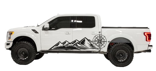 Наклейка на автомобиль Роза ветров OFFROAD 44X135CM
