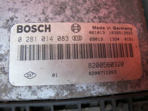RENAULT ESPACE 4 IV 2.0 DCI M9R760 control unit computer of the engine 8200560320