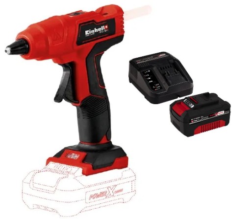 АККУМУЛЯТОРНЫЙ КЛЕЙНЫЙ ПИСТОЛЕТ EINHELL TE-CG 18 Li SET 4.0AH