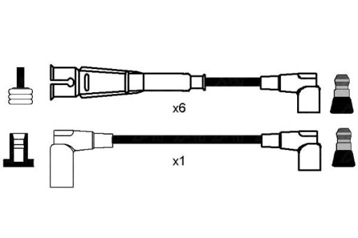 2580 - Кабели зажигания mercedes c r107 w460 280 ge sl
