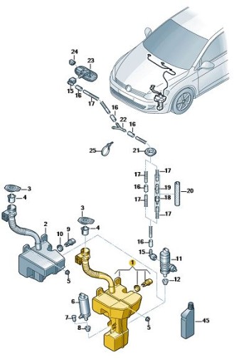 5Q0955453BE - БАЧОК ДЛЯ СКЛОПІДІЙМАЧА CUPRA ОРИГІНАЛ OE