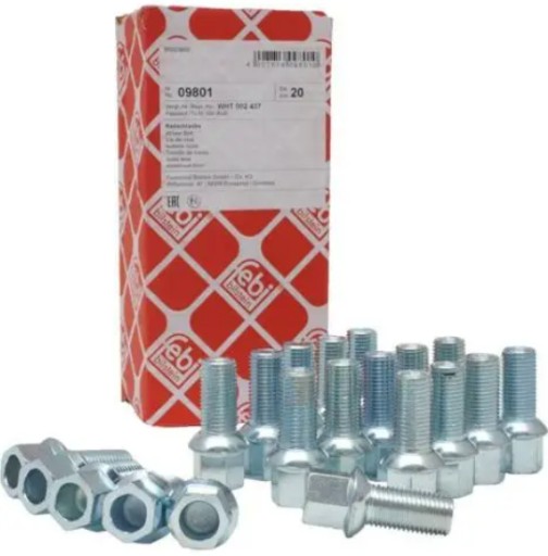 20 x FEBI ГВИНТ КОЛІСНОГО БОЛТА VW SEAT AUDI SKODA