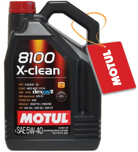 OLEJ MOTUL 8100 X-CLEAN 5W40 5L 5W-40 C3 + GRATIS