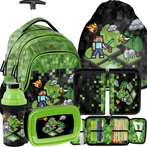 Рюкзак шкільний багатокамерний Paso чорний, Відтінки зеленого, Різнокольоровий 30 л