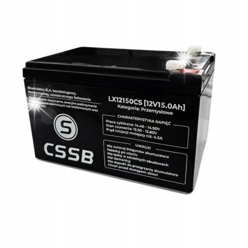 Необслуговуваний акумулятор sla 12v 15ah