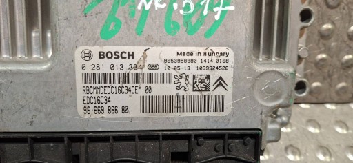 computer 0281013334 9653958980 9666986680 CITROEN PEUGEOT 1.6 HDI