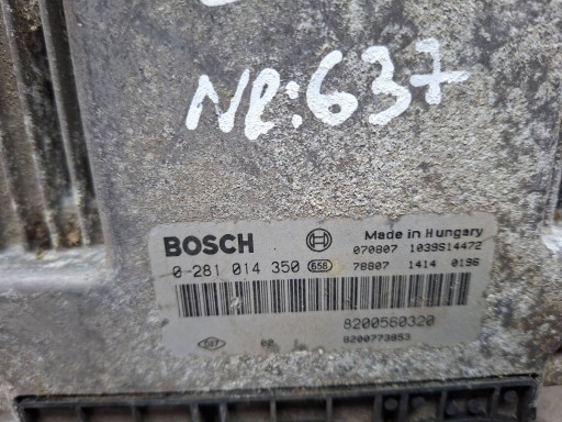 control unit 0281014350 8200560320 8200773853 Renault Espace IV 2.0 DCI