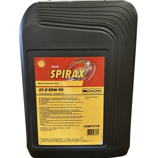 Shell spirax s2 g 80w90 20л