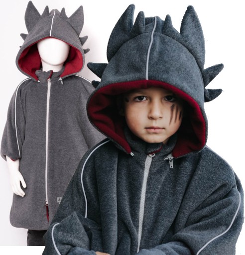 Авто-пончо Patulove Dragon Baby, розмір S, сіре