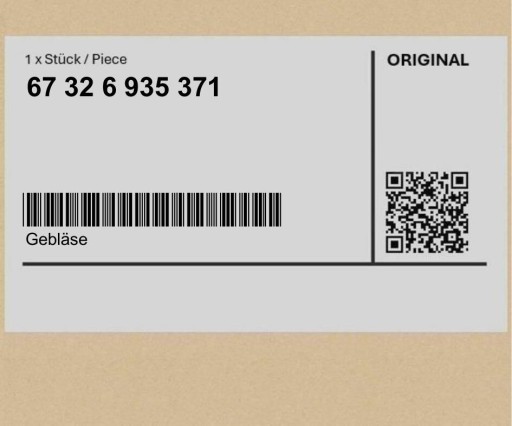 67326935371 6935371 - Повітродувка MINI Cabrio R52 R50 R53