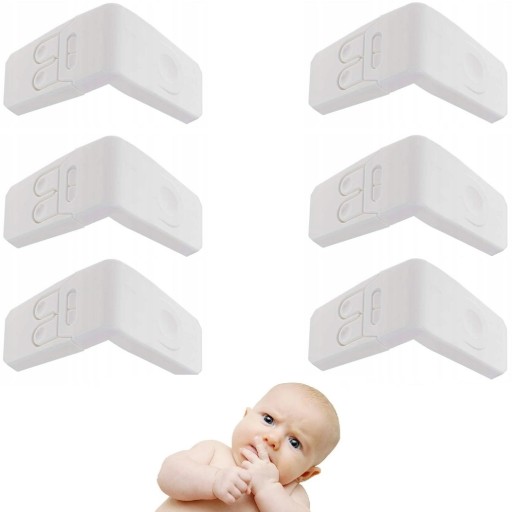 БІЛИЙ КУТОВИЙ ЗАМОК ДЛЯ ЯЩИКІВ 6 ШТ