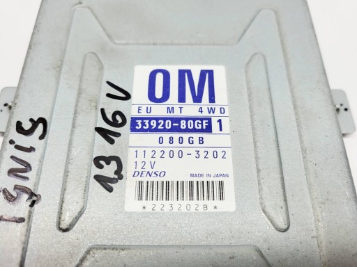 computer Centralina Motore SUZUKI IGNIS 1.3 16V 33920-80GF1