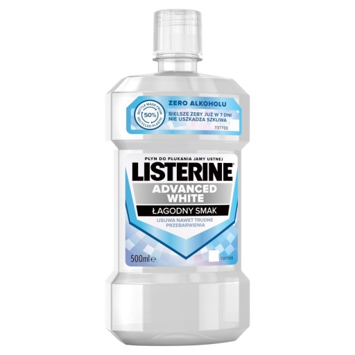 LISTERINE Advanced White Ústna voda ústnej dutiny - Jemná chuť 500ml