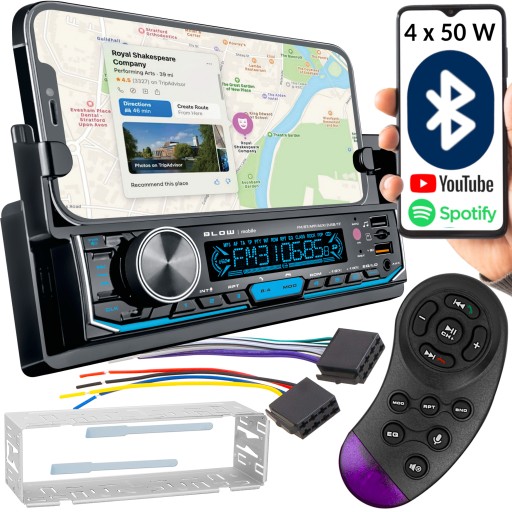 АВТОМОБИЛЬНЫЙ РАДИОПРИЕМНИК BLUETOOTH 1-DIN ДЕРЖАТЕЛЬ ТЕЛЕФОНА
