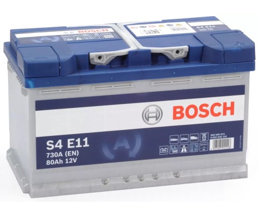 0 092 - Аккумулятор Bosch EFB 12V 80Ah 800A P + S4E11