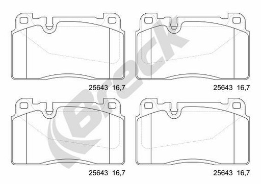 КОЛОДКИ ТОРМОЗНЫЕ BRECK 25643 00 551 00 изображение 1