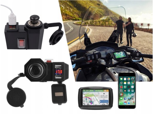 ВОДОНЕПРОНИЦАЕМЫЙ РАЗВЕТВИТЕЛЬ ПРИКУРИВАТЕЛЯ ДЛЯ МОТОЦИКЛА USB