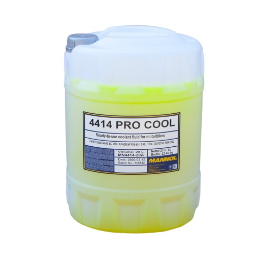MANNOL PRO COOL RADIATOR FLUID 20L MOTORCYCLE (-40°C/+135°C)