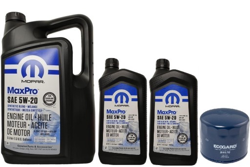 MOPAR 5W20 7L + МАСЛЯНИЙ ФІЛЬТР X4670 (MO-090 / PH16)