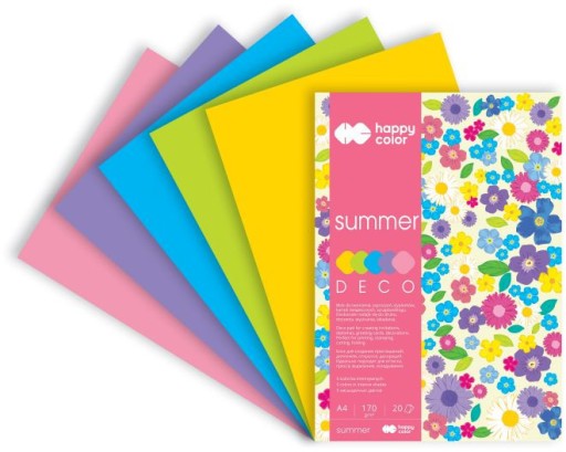 Happy Color Deco Summer блок А4 5 кольорів 20 арк