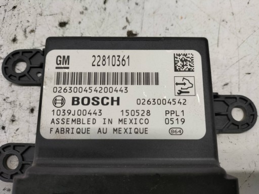 modulo PDC parcheggio 22810361 0263004542 Opel Astra IV (2009- 2020 ) J